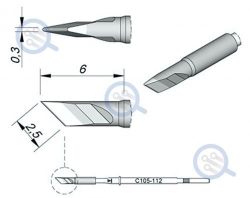 jbc c105-112 knife tip for micro soldering cleaning